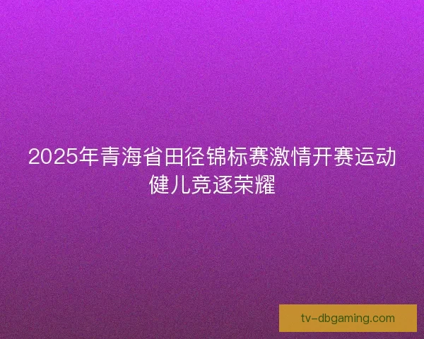 2025年青海省田径锦标赛激情开赛运动健儿竞逐荣耀
